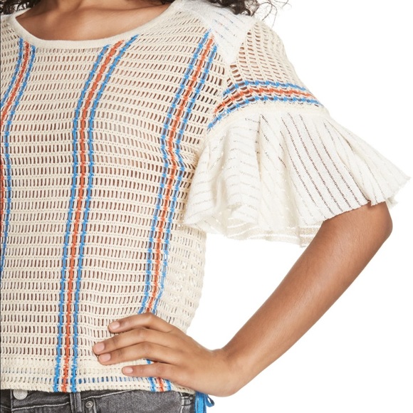 🆕 EUC Free People Babes Only Stripe Knit Top size small - Picture 3 of 14